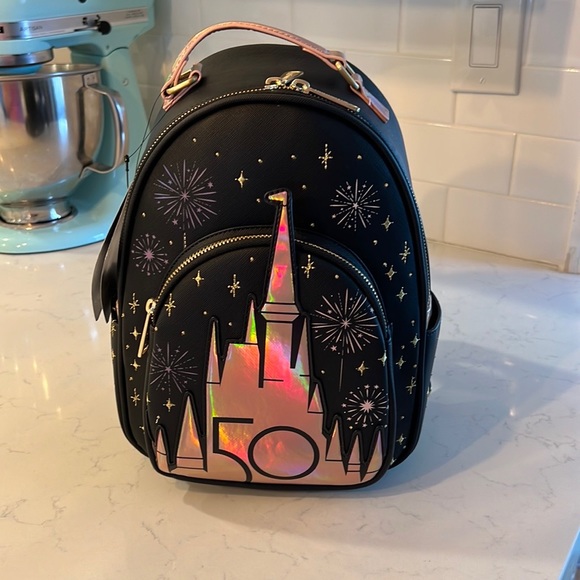 Loungefly Handbags - Disney Loungefly 50th celebration mini-backpack. NWT.